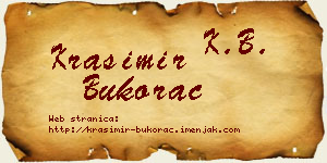 Krasimir Bukorac vizit kartica